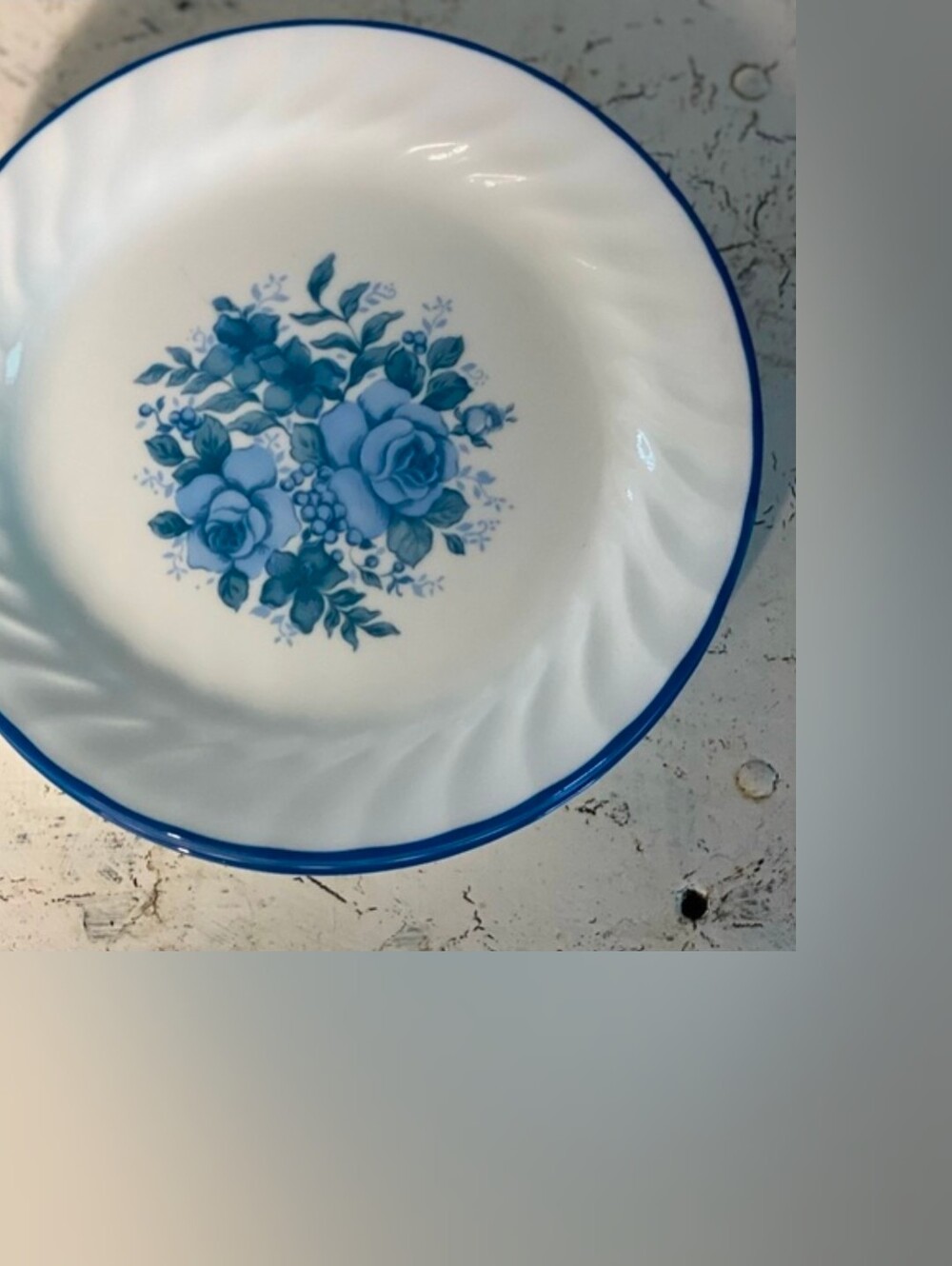 4 Corelle Blue Velvet 7.25 Bread Plates
